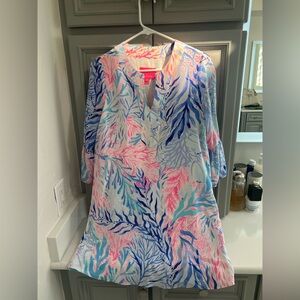 Lilly Pulitzer Pink and Blue Patterned Tunic Dress